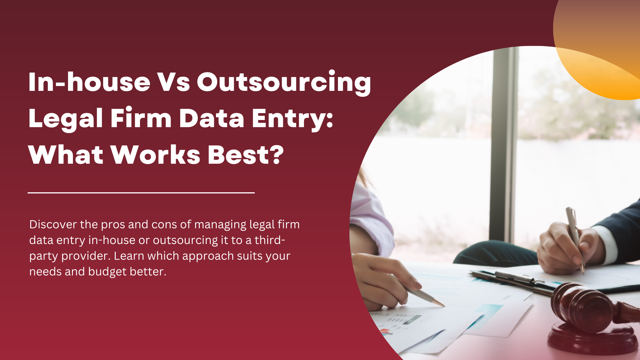 Discover the pros and cons of managing legal firm data entry in-house or outsourcing it to a third-party provider. Learn which approach suits your needs and budget better.